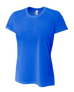 A4 NW3264 - Ladies Shorts Sleeve Spun Poly T-Shirt Royal