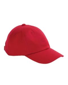 Big Accessories BX001Y - Youth 6-Panel Brushed Twill Unstructured Cap Roja