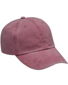 Adams AD969 - 6-Panel Low-Profile Washed Pigment-Dyed Cap Nautical Red