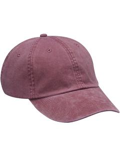 Adams AD969 - 6-Panel Low-Profile Washed Pigment-Dyed Cap Borgoña