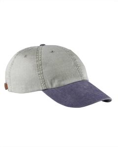 Adams AD969 - 6-Panel Low-Profile Washed Pigment-Dyed Cap Stone/Navy