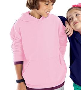 LAT 2296 - Youth Pullover Hooded Sweatshirt Pink
