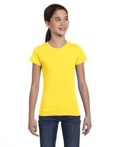 LAT 2616 - Girls' Fine Jersey Longer Length T-Shirt Yellow