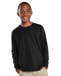 LAT 6201 - Youth Fine Jersey Long Sleeve T-Shirt Charcoal