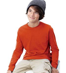 LAT 6201 - Youth Fine Jersey Long Sleeve T-Shirt Orange