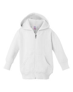 Rabbit Skins 3446 - Infant Hooded Full-Zip Sweatshirt Blanca