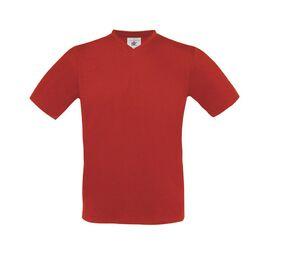 B&C BC163 - Exact V-Neck T-Shirt Red