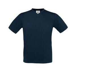 B&C BC163 - Men's T Shirt V-Neck 100% Cotton Navy