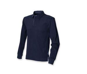 Front row FR043 - Weiches Rugbyshirt Langarm Navy