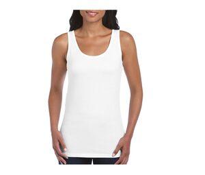 Gildan GN642 - Camiseta sin mangas para mujer 100% algodón Blanca
