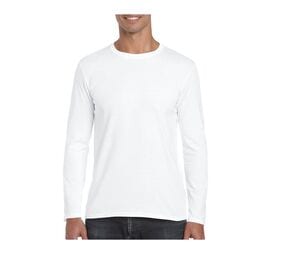 Gildan GN644 - Herren Langarm T-Shirt Weiß