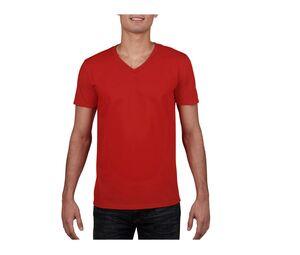Gildan GN646 - Herren T-Shirt mit V-Ausschnitt aus 100% Baumwolle Red