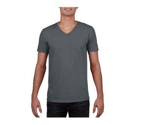 Gildan GN646 - Herren T-Shirt mit V-Ausschnitt aus 100% Baumwolle Holzkohle