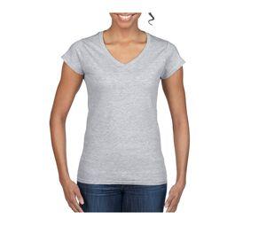 Gildan GN647 - Softstyle Ladies V-Neck T-Shirt Deporte Gris