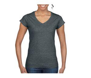 Gildan GN647 - Softstyle Ladies V-Neck T-Shirt Oscuro Heather