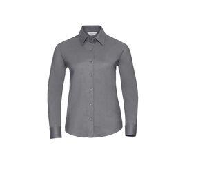 Russell Collection JZ32F - Ladies' Long Sleeve Easy Care Oxford Shirt Plata