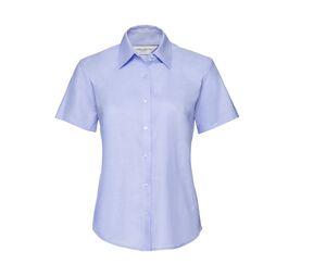 Russell Collection JZ33F - Ladies' Short Sleeve Easy Care Oxford Shirt Oxford Blue