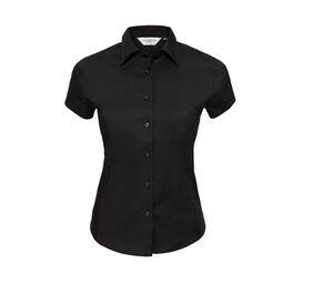 Russell Collection JZ47F - Damen Fitted Bluse Schwarz