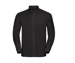 Russell Collection JZ932 - Men's Long Sleeve Easy Care Oxford Shirt Black