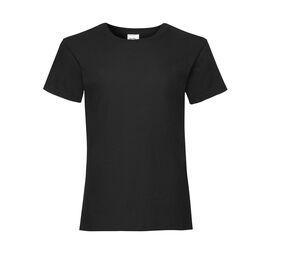 FRUIT OF THE LOOM SC229 - T-Shirt De Menina Valueweight Black