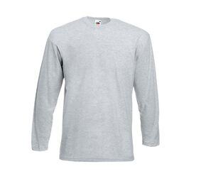 Fruit of the Loom SC233 - Valueweight Long Sleeve T (61-038-0) Heather Grey