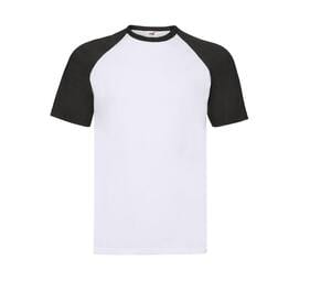 Fruit of the Loom SC237 - T-shirt Baseball White/Black