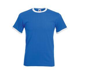 Fruit of the Loom SC245 - Herren Ringer T-Shirt aus 100% Baumwolle Royal Blue / White