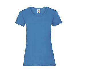Fruit of the Loom SC600 - Lady-Fit Baumwoll Damen T-Shirt Azure Blue