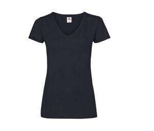 Fruit of the Loom SC601 - Lady Fit V Neck T-Shirt (61-398-0) Deep Navy