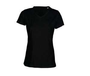 SANS Étiquette SE634 - Ladies' no label V-neck t-shirt Negro
