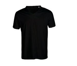 Sans Étiquette SE683 - Herren No Label V-Neck T-Shirt Schwarz