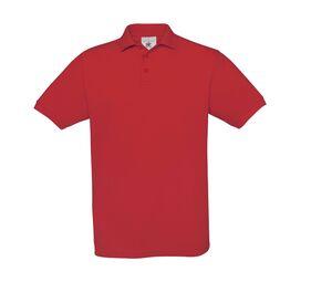 B&C BC410 - Herren Baumwoll Safran Poloshirt Red