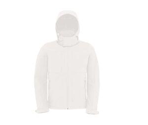 B&C BC650 - Camisola Com Capuz Para Homem Softshell Branco