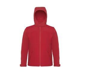 B&C BC650 - Camisola Com Capuz Para Homem Softshell Vermelho