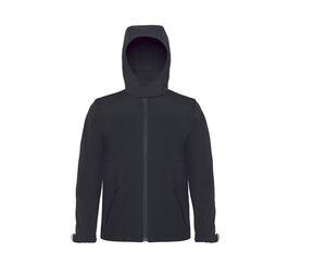 B&C BC650 - Camisola Com Capuz Para Homem Softshell Cinza Escuro
