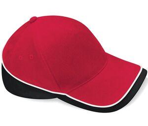 Beechfield BF171 - Teamwear Competition Cap Classic Red/Black/White