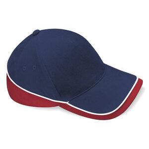 BEECHFIELD BF171 - Teamwear Competition Cap French Navy/Classic Red/White