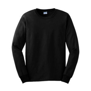 Gildan GN186 - Ultra Cotton Adult Long Sleeve T-Shirt Negro