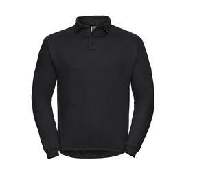 Russell JZ012 - Sweatshirt Col Polo Homme Noir