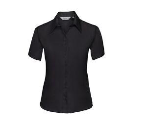 Russell Collection JZ57F - Ladies' Short Sleeve Ultimate Non-Iron Shirt Black
