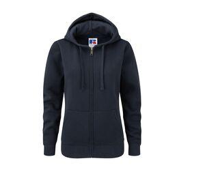 Russell JZ66F - Ladies` Authentic Zipped Hood French Navy
