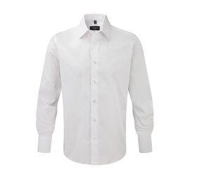 Russell Collection JZ946 - Men's Long Sleeve Fitted Shirt White