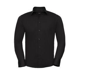 Russell Collection JZ946 - Men's Long Sleeve Fitted Shirt Black