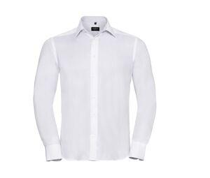 Russell Collection JZ958 - Men's Long Sleeve Tailored Ultimate Non Iron Shirt Blanca