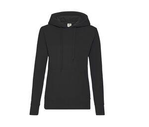 Fruit of the Loom SC269 - Lady Fit Hooded Sweat Black