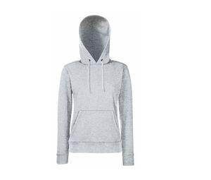 FRUIT OF THE LOOM SC269 - Lady-Fit Hooded Sweat Heather Grey