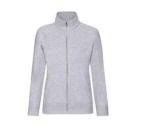 Fruit of the Loom SC366 - Lady-Fit Sweat Jacket Heather Grey