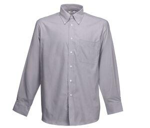 Fruit of the Loom SC400 - Oxford Shirt Long Sleeves Oxford Grey
