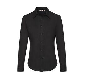 Fruit of the Loom SC401 - Lady Fit Oxford Shirt Long Sleeves Black