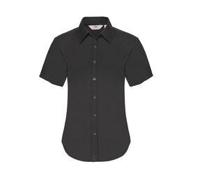 Fruit of the Loom SC406 - Lady Fit Oxford Shirt Short Sleeves (65-000-0) Black